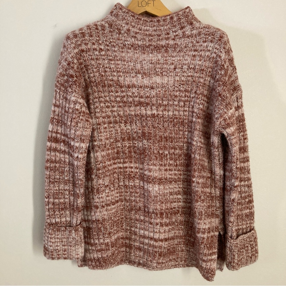 Old Navy XS Cowl Neck Sweater Rust and Cream